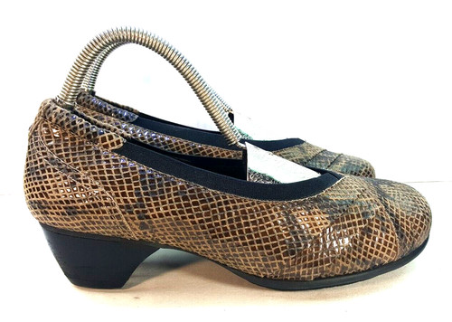 New Balance decolte donna tacco basso mocassini in pelle marrone taglia 8 5 D