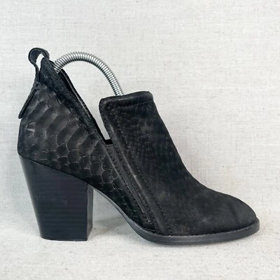 Jeffrey Campbell Botas Mujer 8 Rowlan Botín Negro Piel de Serpiente Tacones Zapato Occidental Foto 1 de 4