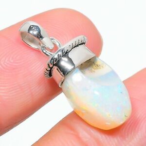 Ethiopian Opal Gemstone Handmade 925 Solid Sterling Silver Jewelry Pendant 1.10