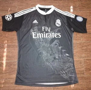 Adidas Real Madrid Chicharito Yohji Yamamoto Black Third Jersey Shirt Dragon L - Picture 1 of 12