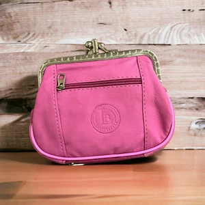 Cartera de cambio de cuero genuino para mujeres con doble cierre - Imagen 1 de 6