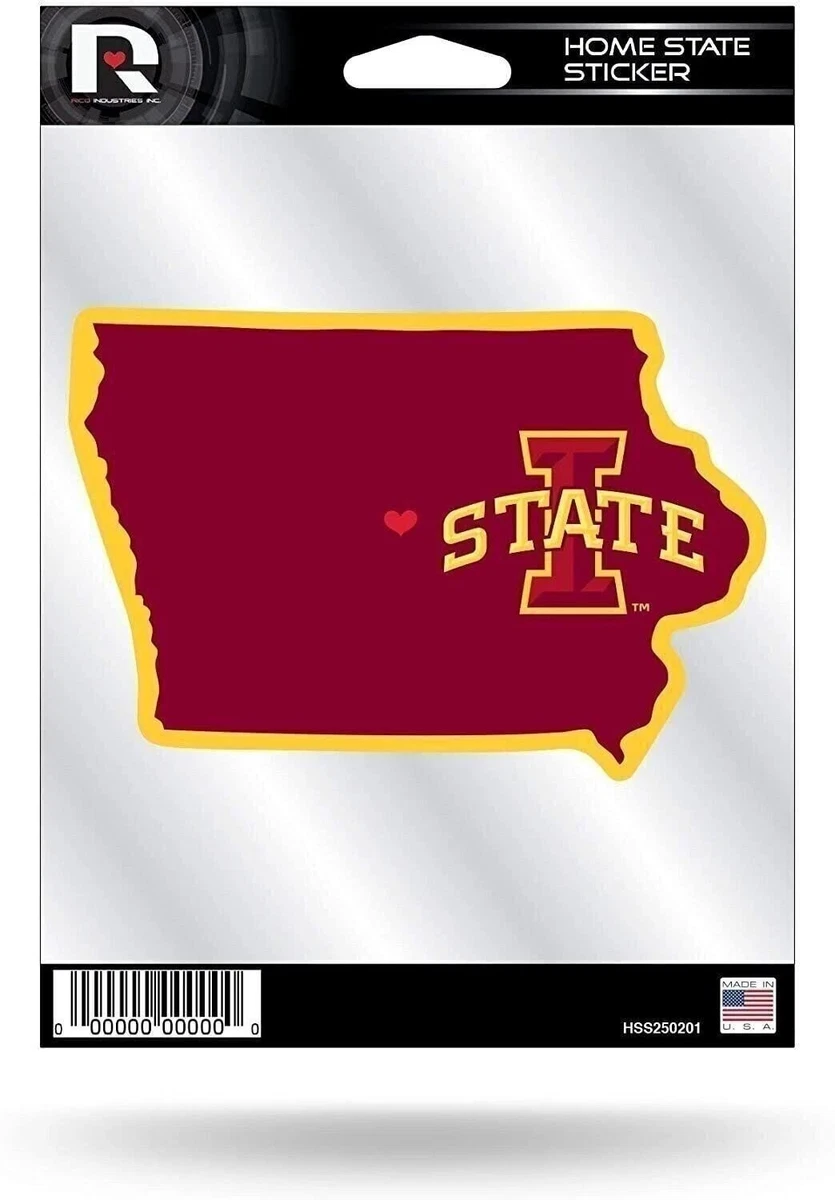 Iowa State Cyclones Floral Decal - 4 Inch Round Team Sticker For Cars & Tumblers