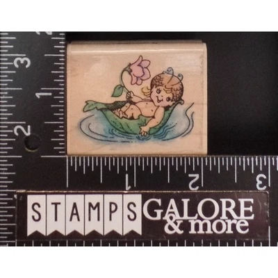 Estampillas de goma estampillas E126 flotina por bebé hada hoja barco flor de agua #T22 Foto 1 de 3