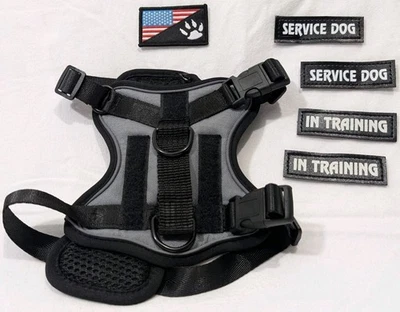 Dog Harness,Reflective Dog Vest Harness with 5PCS Patches,Adjustable Soft Oxford - Image 1 of 4