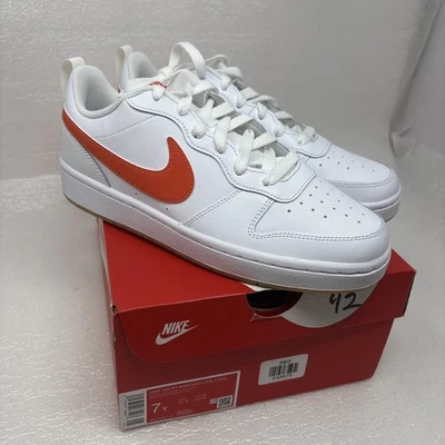 Zapatilla deportiva Nike Court Borough Low 2 (GS) - blanca/naranja BQ5448-114 talla 7Y 8,5W Foto 1 de 4