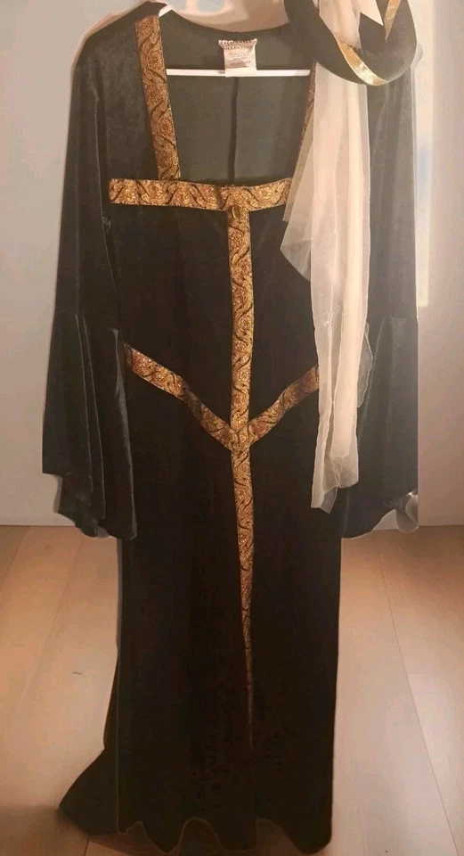 Guinevere Princess Green  Costume Gown & Headpiece California Costume Adult M  - Image 1 of 4