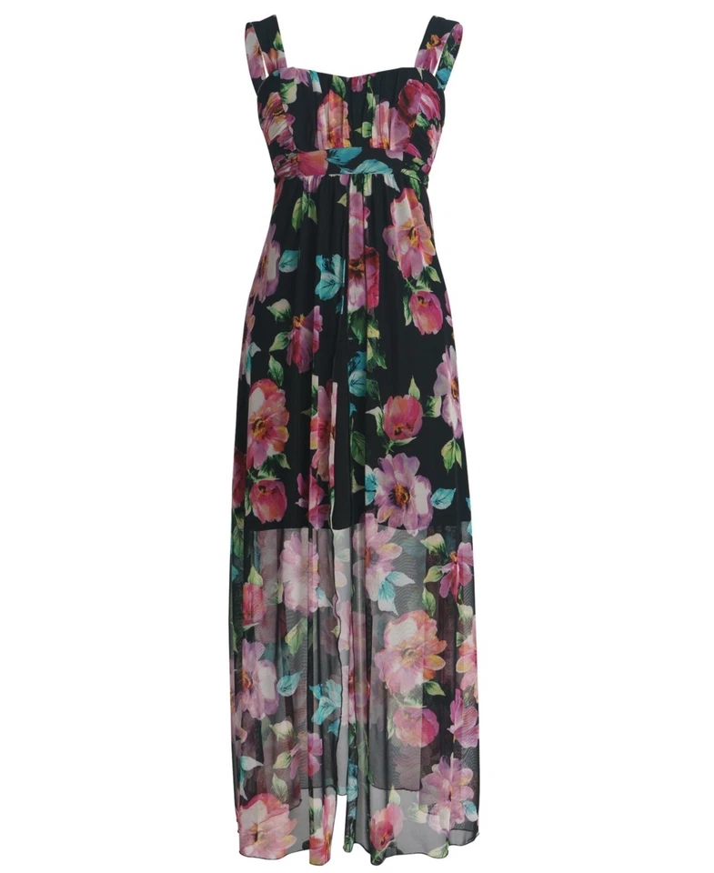 Vestido Vaina Connected Apparel Sin Mangas Floral Flyaway, Negro Multi, Talla 8 Foto 1 de 1