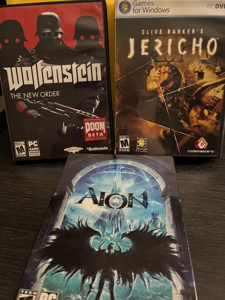 PC Game Lot Jericho, Aion, and Wolfenstein - Image 1 of 1