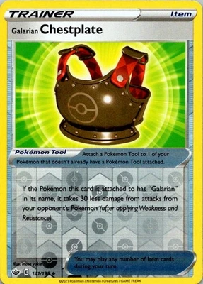Galarian Chestplate Uncommon SWSH06: Chilling Reign 141/198 NM - Image 1 of 2
