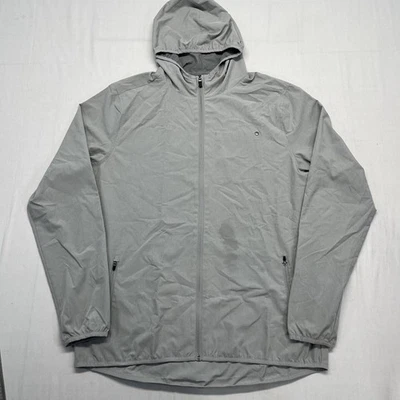 Chaqueta Vuori Trainer Shell Gris Claro Para Hombre Talla Grande Cremallera Completa Ligera Gimnasio Foto 1 de 4