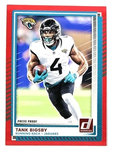 Tanque Panini Donruss Bigsby 2025 rojo prueba de prensa Jacksonville Jaguars #290 - Imagen 1 de 2