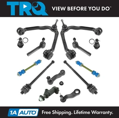 TRQ For Silverado Sierra Control Arm Ball Joint Tie Rod 13pc Suspension Kit - Image 1 of 4