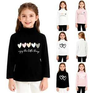 Top camicie campeggio bambino ragazza maglietta sottomaglia tenere caldo manica lunga termica - Foto 1 di 61