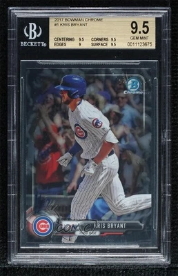 2017 Bowman Chrome Kris Bryant #1 BGS 9.5 GEM MINT - Image 1 of 2