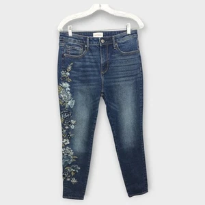 Pantalones de mezclilla para mujer Driftwood JACKIE bordados azules talla 6 - Imagen 1 de 9