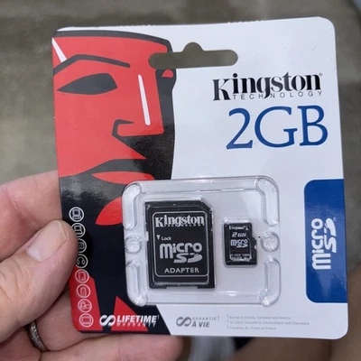 Kingston 2GB Micro SD Memory Card SDC/2GB - New Sealed - Free Shipping - Image 1 of 2