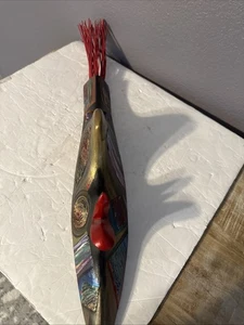 24.5” LONG HAND CRAFTED MASK CLAY SIGNED - Picture 1 of 15