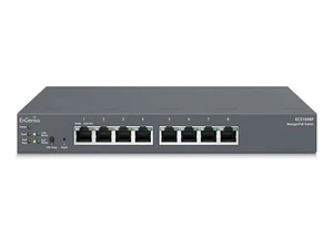 ICRealtime ECS1008P Switch PoE Gigabit 8 porte gestito in cloud 55 W - Foto 1 di 4