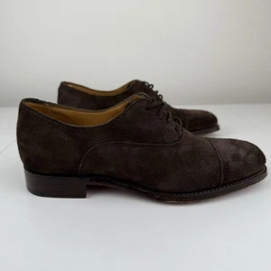 Joseph Cheaney & Sons Louise Zapatos Oxford con Capucha para Mujer Marrón Gamuza Talla 3 Reino Unido - Imagen 1 de 24