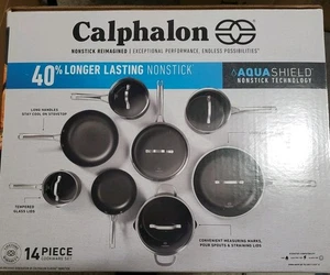 *Neu* Calphalon Classic 14-teiliges Kochgeschirr-Set harteloxiert antihaftbeschichtet - Bild 1 von 3