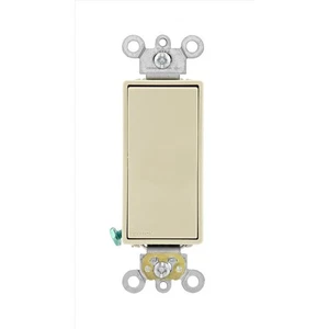 Leviton 05621-2IS Elfenbein 20A 1-polig Wippe AC Leiser Schalter 4,06 H x 1,76 W Zoll - Bild 1 von 1