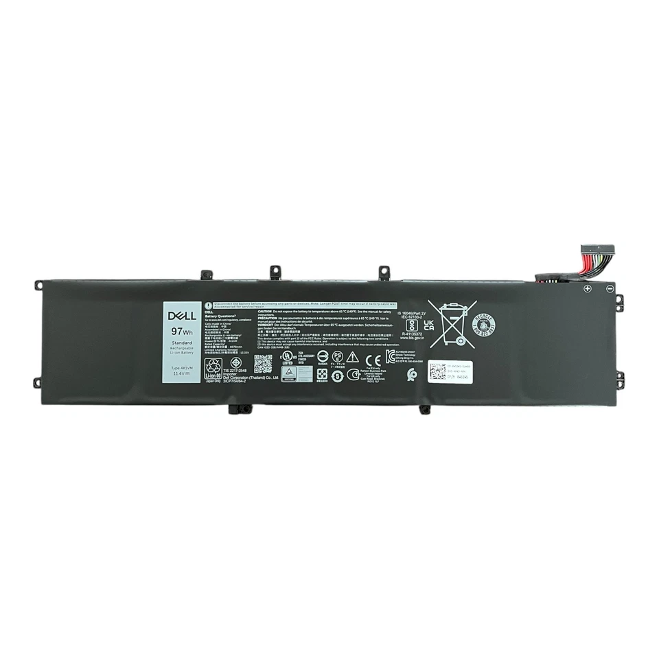 New Genuine Dell Inspiron 7500 7501 7700 97Wh 6-CELL 11.4V BATTERY 4K1VM W62W6 - Image 1 of 4