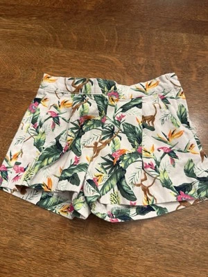 Janie and Jack Girls Jungle Print Shorts 18-24 Months. - Image 1 of 4