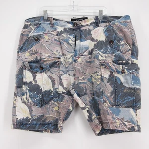 Akoo Ski Resort Cargo Shorts Mens Size 42 Multicolor Mountains Artisan - Picture 1 of 6