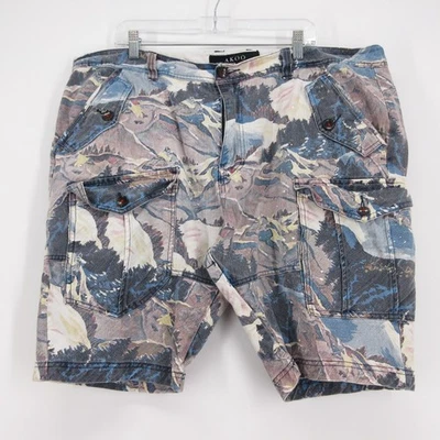 Akoo Ski Resort Cargo Shorts Mens Size 42 Multicolor Mountains Artisan - Image 1 of 4