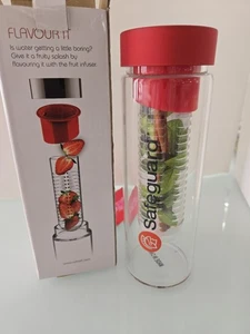 Adnart Flavour It, 20 Unzen Glas Wasserflasche mit Früchtetee, rot - Bild 1 von 9