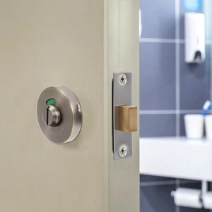 Bathroom Indicator Lock Deadlock Keyless for Deadbolt Vacant Occupied - Picture 1 of 10