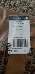 New Carhartt Duck Bib Overalls Unlined 44 X 34 - Picture 1 of 2