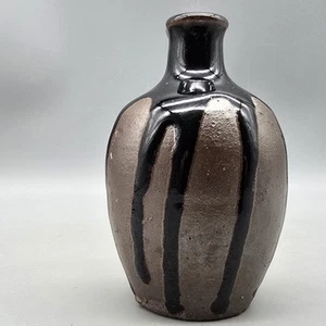 Redware, Attributed to Cole Pottery, Sanford NC Unmarked Jug Weed Pot Vase 4.3"  - Picture 1 of 15