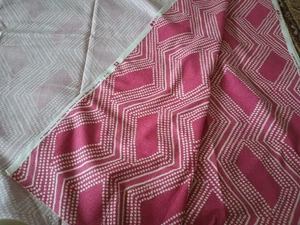Richloom Varrick Pink +White Cotton Upholstery Fabric 5ydsx 45"W - Picture 1 of 6