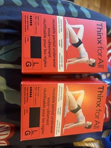 Thinx für alle Perioden super saugfähige Unterwäsche Größe Large schwarz Slip Paket 2 - Bild 1 von 2