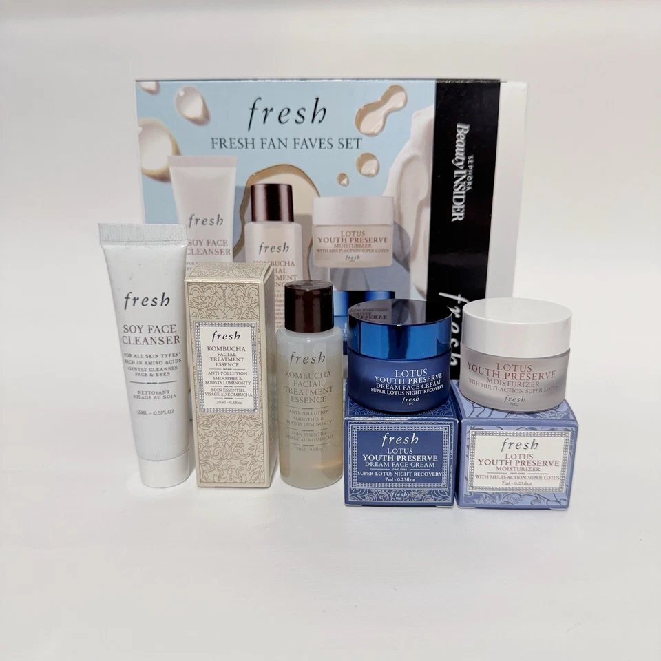 Fresco Fresco Fan Faves Lotus Youth Set Sephora Beauty Insider 4 piezas Regalo Sefa c Foto 1 de 1