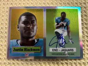 2012 Topps Chrome 1957 Design Refractor Auto Justin Blackmon #10 Rookie Auto RC - Bild 1 von 2