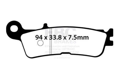 EBC FA755TT FRONT BRAKE PADS FOR YAMAHA YZ 125 2021-2022 - Image 1 of 1