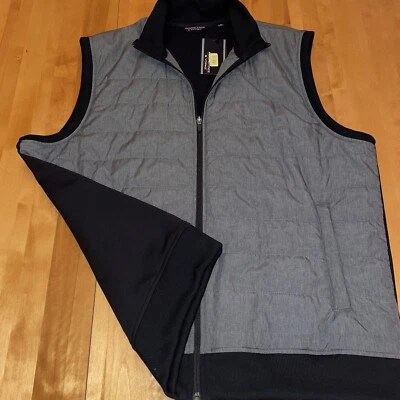 Roundtree & Yorke Hombres NUEVO Chaleco Ligero Gris Negro 2XL NUEVO CON ETIQUETAS XXL Bolsillo con Cremallera Foto 1 de 4