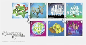 GUERNSEY 2010 CHRISTMAS SET OF 7 + FDC - Picture 1 of 11