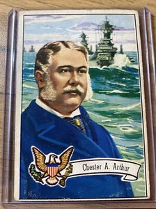 1952 Bowman US Presidents Chester A. Arthur Card #24 Low Grade - Imagen 1 de 3