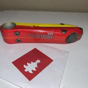 VINTAGE CINELLI SESAMO 1" x 110 x 26 x 0 RISE THREADLESS STEM RARE RED & YELLOW - Picture 1 of 7