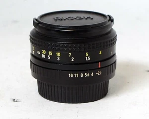 Ricoh Riconar 55mm 1:2.2 Prime Standard Lens K Mount Pentax SLR - Picture 1 of 2