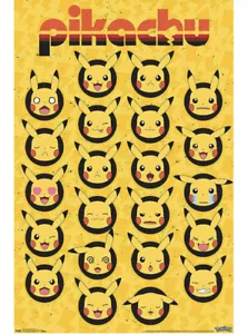 Pokémon Pikachu Faces Poster By Trends - Picture 1 of 2