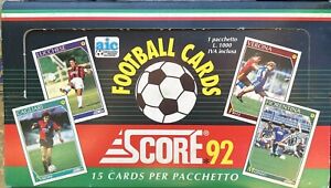 SCORE 92 FOOTBALL (SOCCER) CARDS  ITALIAN BOX SET  24 PACKS OF 15 CARDS SEALED