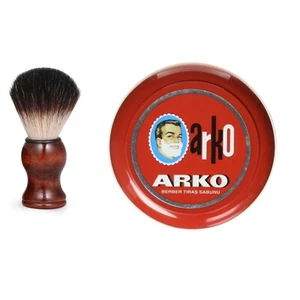 Arko 503536 Jabón De Afeitar En Tazón, 90 Gramos Y Set De Brocha De Afeitar - Picture 1 of 17