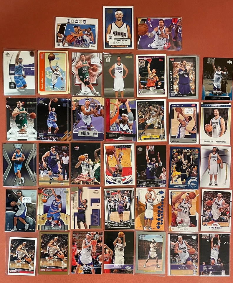 Lote de tarjetas de baloncesto Brad Miller (63) 1 paralelo + 35+ base diferente Foto 1 de 1