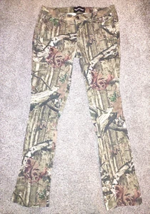 Mossy Oak Womens Size 8 Breakup Infinity Camo Leaf Bark Hunting Outdoor Pants - Picture 1 of 11