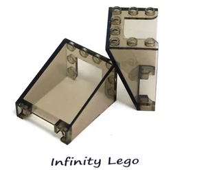 2 LEGO Trans-Smoke Black Windscreen 3 x 4 x 4 Inverted Cockpit (35306 72475) - Picture 1 of 2