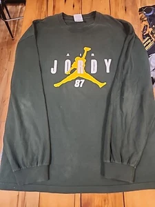 Green Bay Packers AIR JORDY Nelson Longsleeve 2XL XXL T-Shirt - Picture 1 of 3